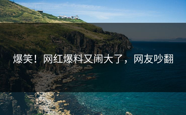 爆笑！网红爆料又闹大了，网友吵翻