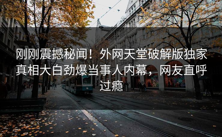 刚刚震撼秘闻！外网天堂破解版独家真相大白劲爆当事人内幕，网友直呼过瘾